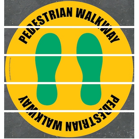 Superior Mark Floor Sign, Superior Mark, Pedestrian Walkway, 17.5in SMFS0022